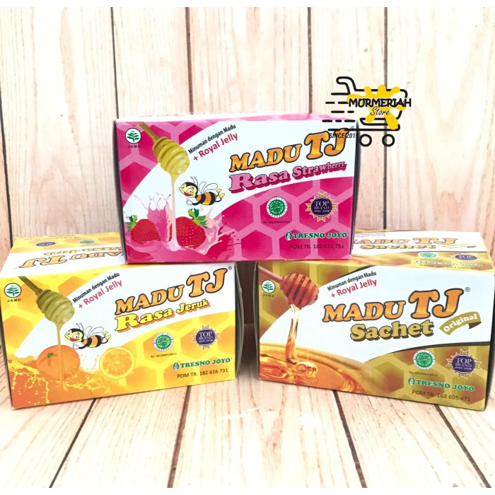 

Madu TJ Sachet box 12 sachet (Jeruk, Strawberry)