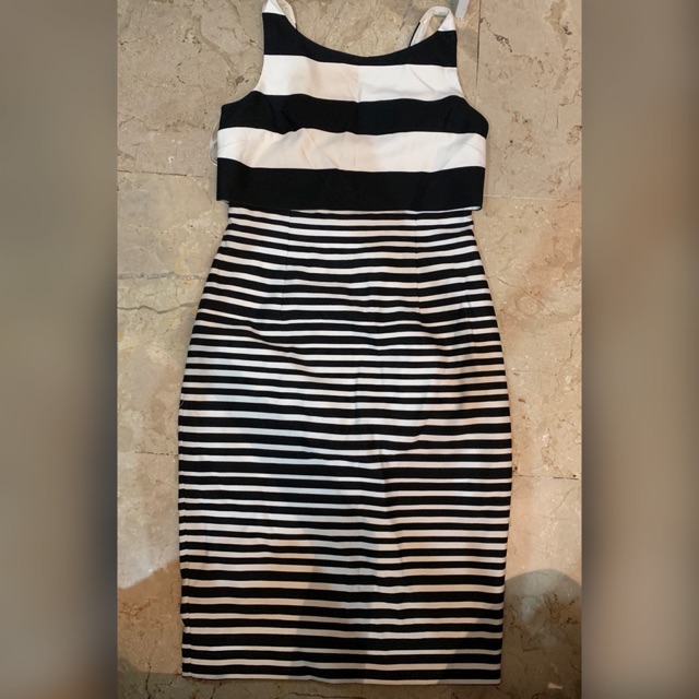 coast black and cream dress