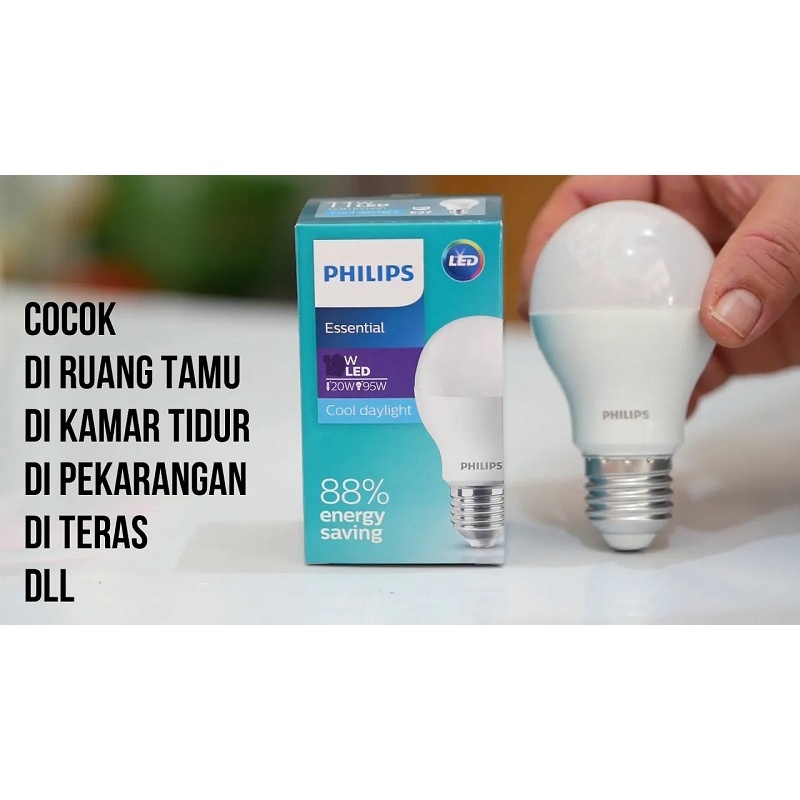 Philips Bola Lampu LED Essential - Cahaya Putih