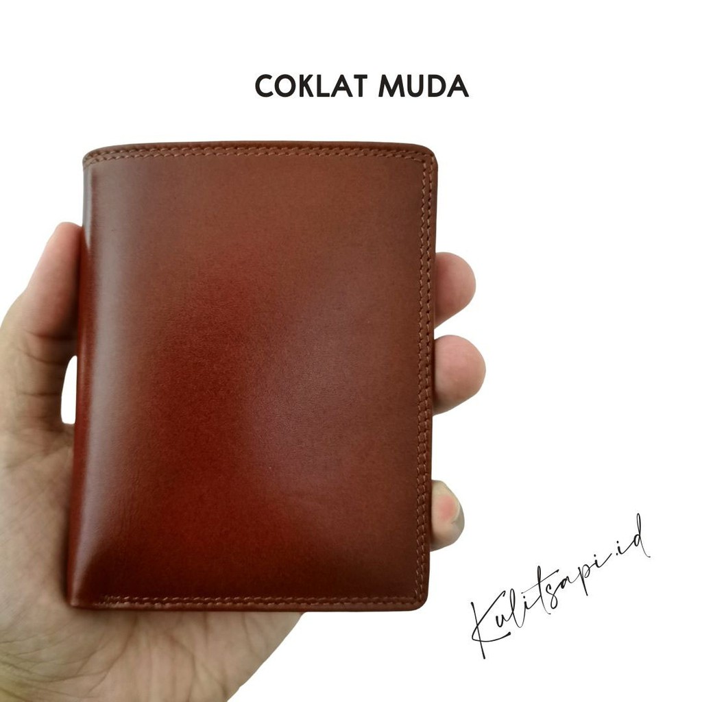 Dompet kulit asli pria Full Kulit Berdiri Custom grafir nama