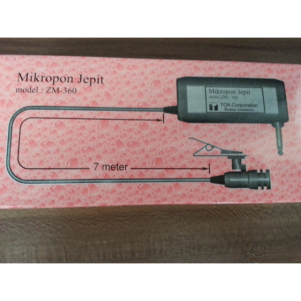 Mikropon Jepit / Mic / Microphone Jepit TOA 7 Meter ZM-360 Original