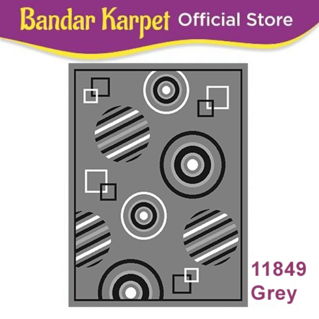 Karpet Lantai Momento Ukuran 115 x 155 kamar bulu tebal - 11846 Grey