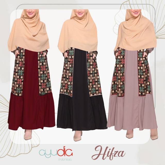 Hifza Dress by Ayudia - Gamis Batik Cantik Syari