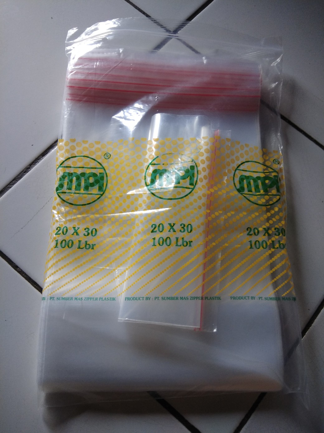 Plastik Klip Atau Ziplock Ukuran 30x20 Cm Atau 20x30 Cm