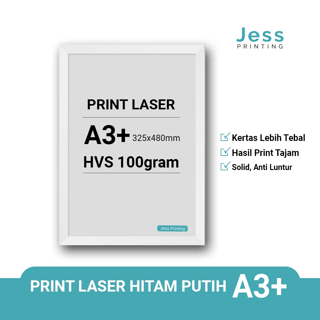 

Print Laser Ukuran A3+ Bahan HVS 100 Gram Hitam Putih