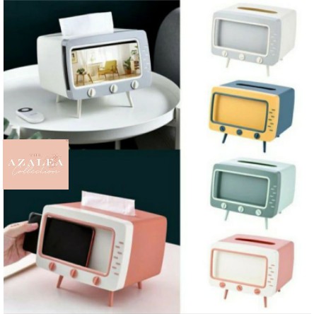 Tempat Tissue Model Tv / Kotak Tissue Holder Handphone / Kotak Tissue Tv