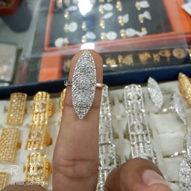 Cincin elisabeth silver mewah perhiasan wanita aksesoris fashion wanita