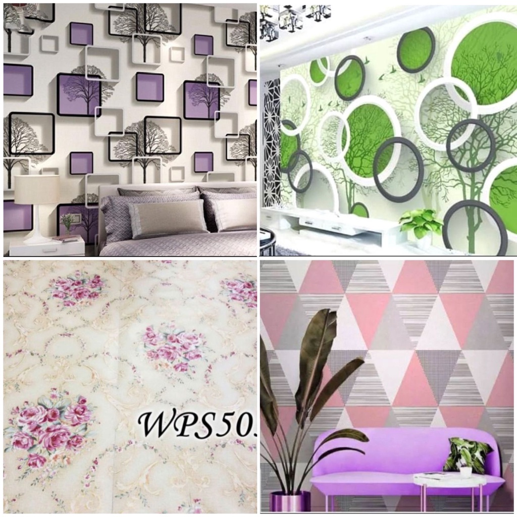 WALLPAPER DINDING MOTIF 3D 45x1000 Cm / STIKER TEMBOK TERMURAH-7