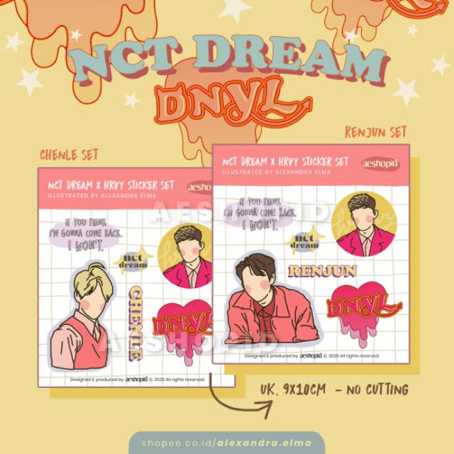 (NC-013) NCT Dream x HRVY &quot;DNYL&quot; ⭐ Decorative Sticker Set aesthetic stiker case hp bullet journal jaemin jeno