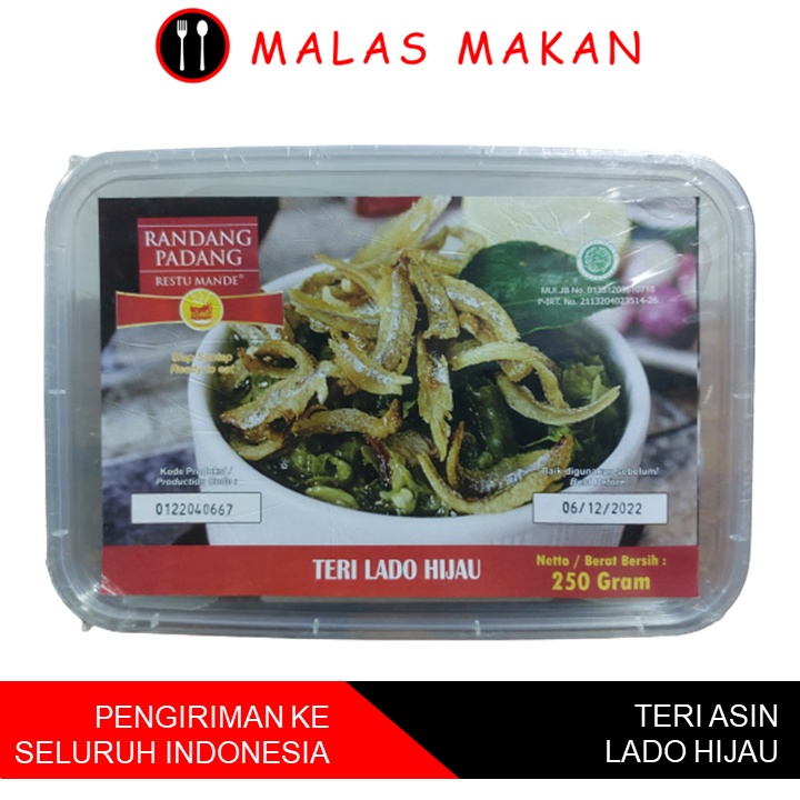 

Teri Sambalado Hijau Restu Mande 250gr