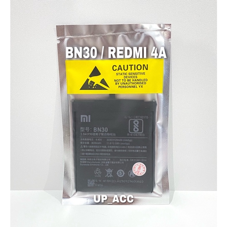 Baterai Hp XIAOMI REDMI 4A / BN30 / BN-30 / BN 30 Original Batre battery Batrai Ori OEM