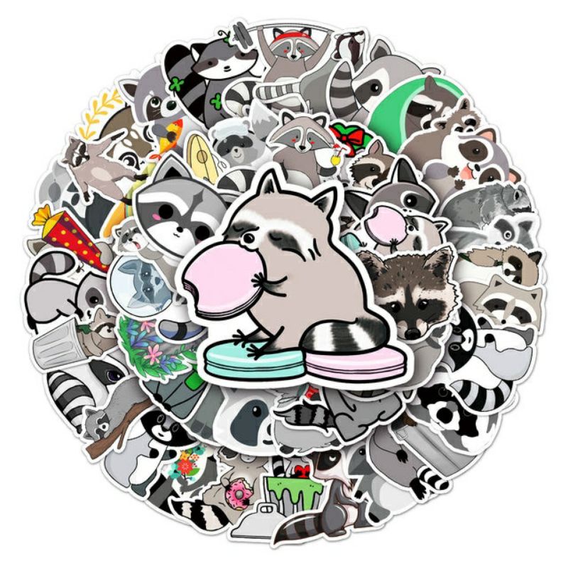 

Stiker Hewan Rakun Pack Style 260257- Stiker Aesthetic Keren Imut Laptop, Aksesoris Hp, Anti Air, Motif, Helm, Tumbler, Koper, Kulkas