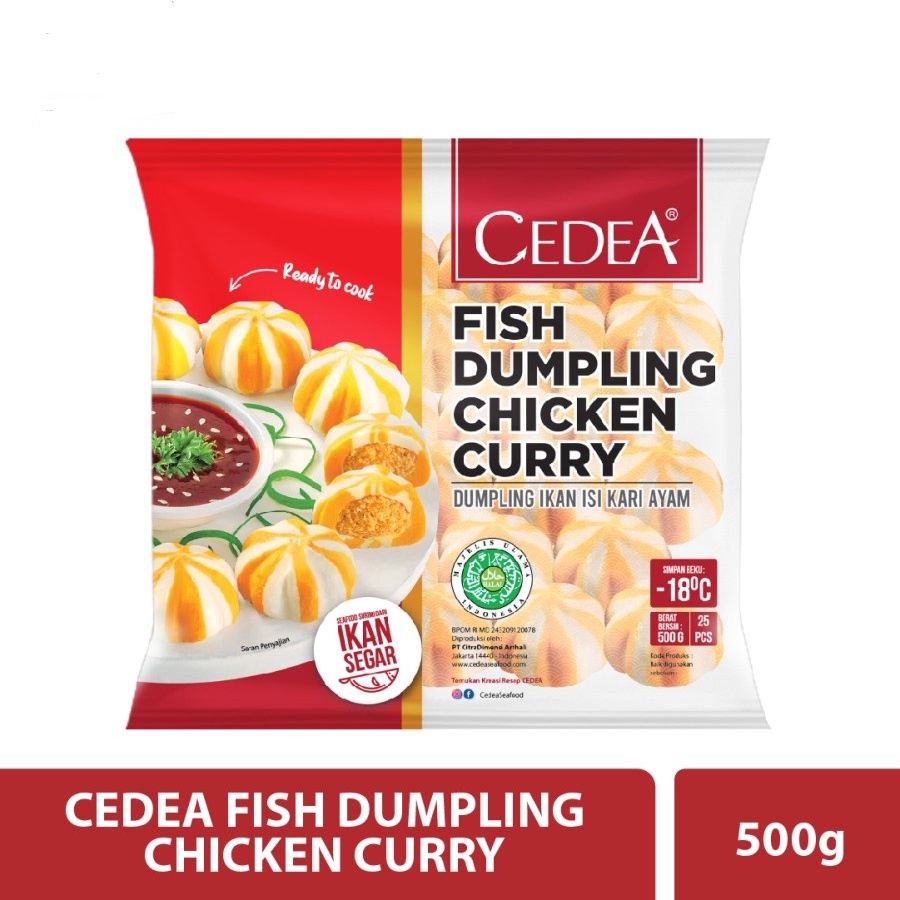 CEDEA FISH CURRY DUMPLING IKAN KARI 500GR BPOM RI HALAL