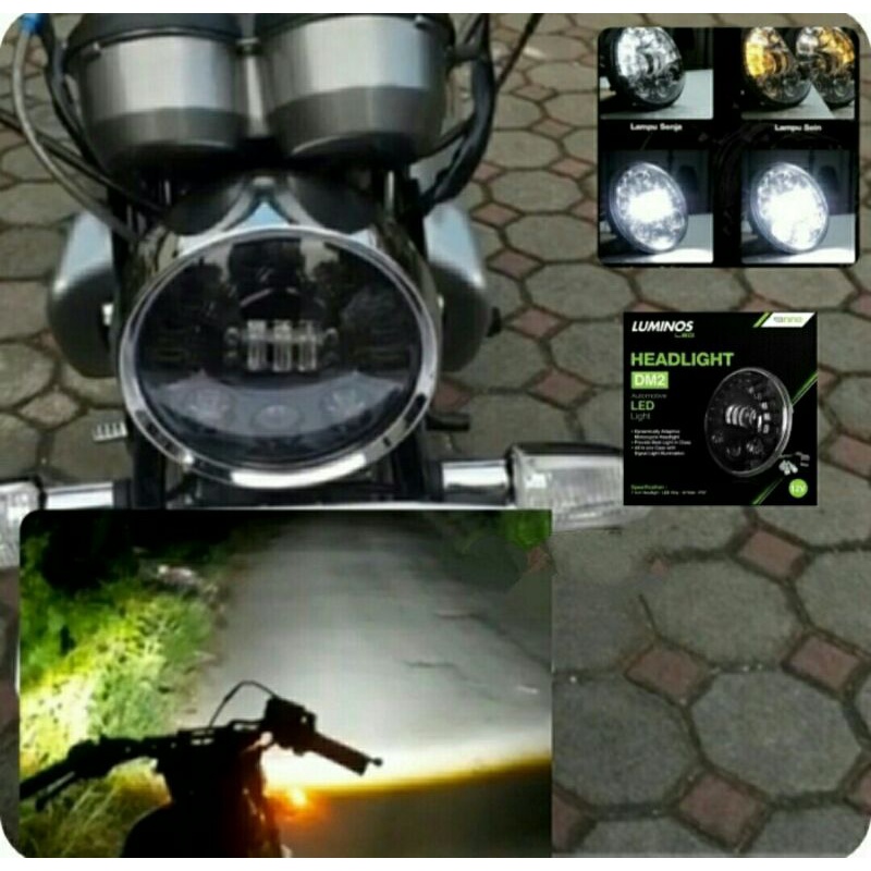 Daymaker 7inc Luminos DM2 Tiger CB Verza Megapro  Vixion Scorpio XSR