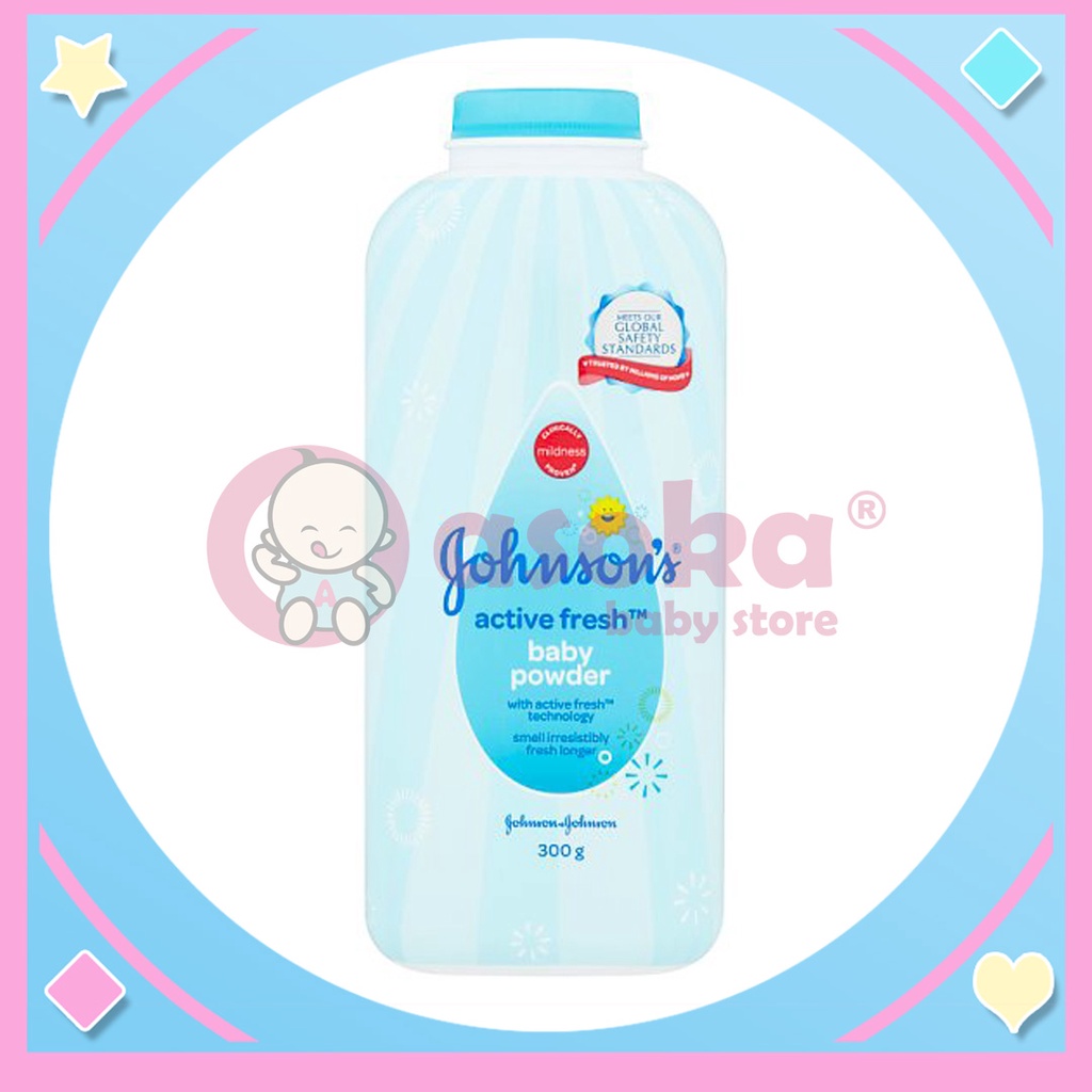 Johnson's Active Fresh Baby Powder I Bedak Bayi 300g &amp;100gr ASOKA