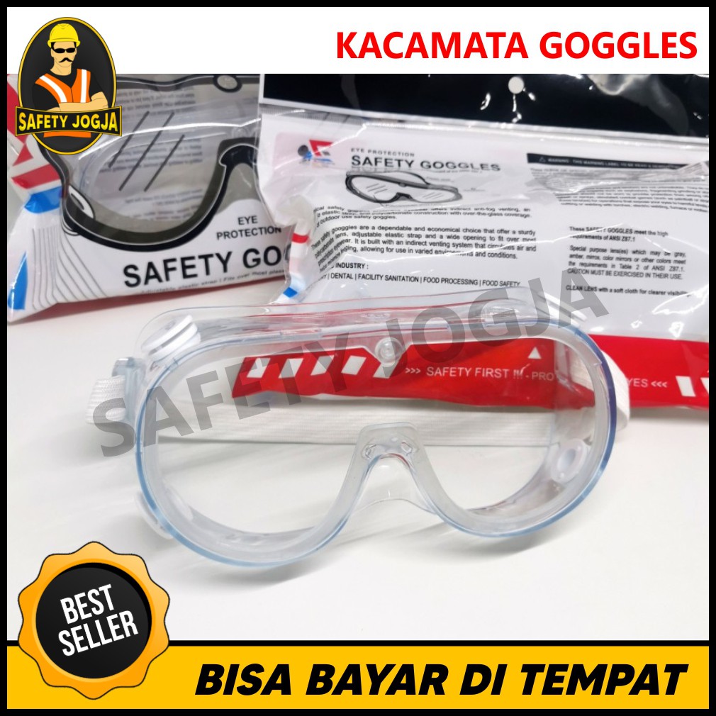 KACAMATA SAFETY GOGGLE LABORATORIUM MEDIS IMPORT ANTI FOG