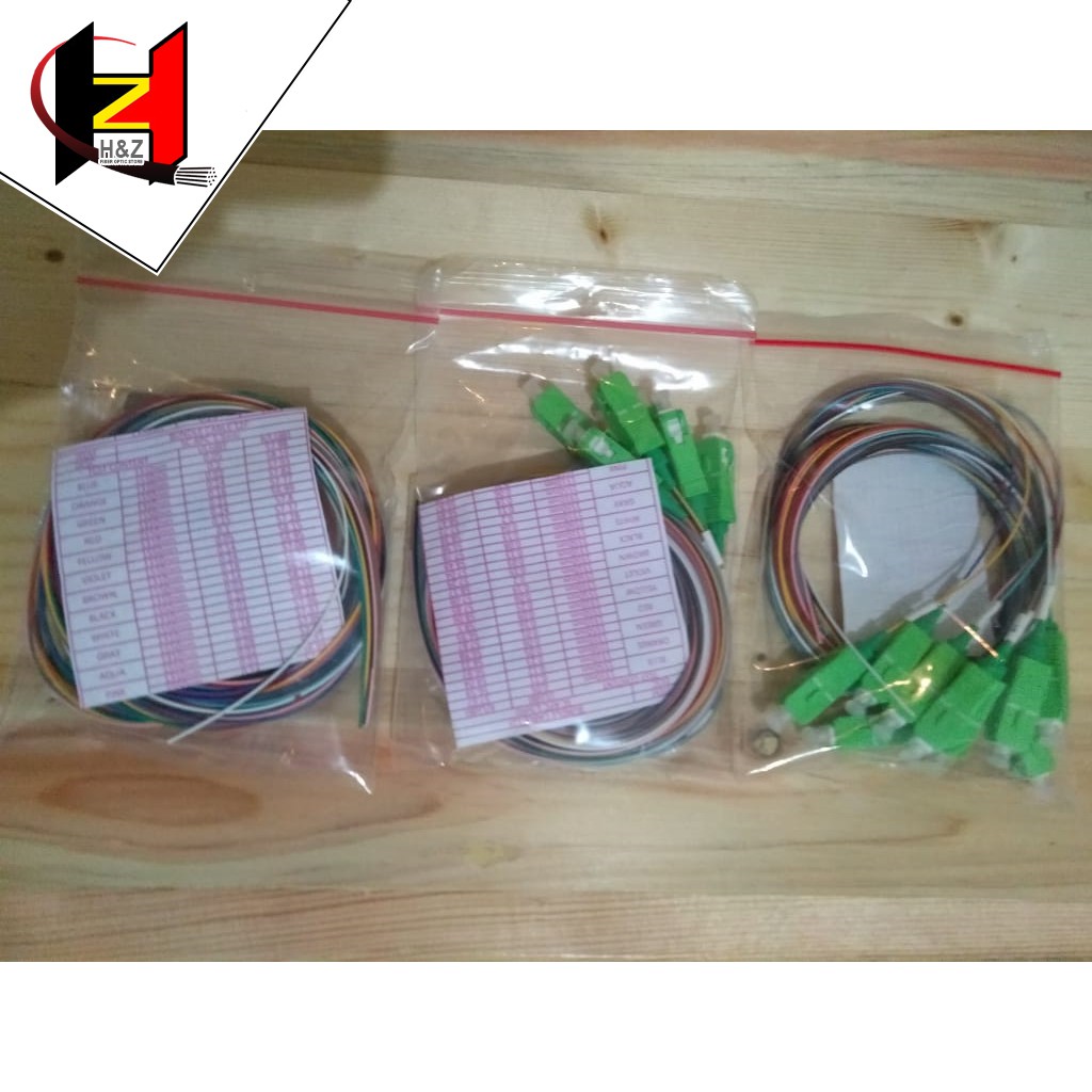 Pigtail SC APC 0,9mm Single Mode / Panjang 1,5Meter Kabel Fiber Optik Ijo