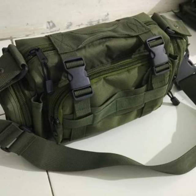 tas selempang tactical, Tas multifungsi, tas army cordura