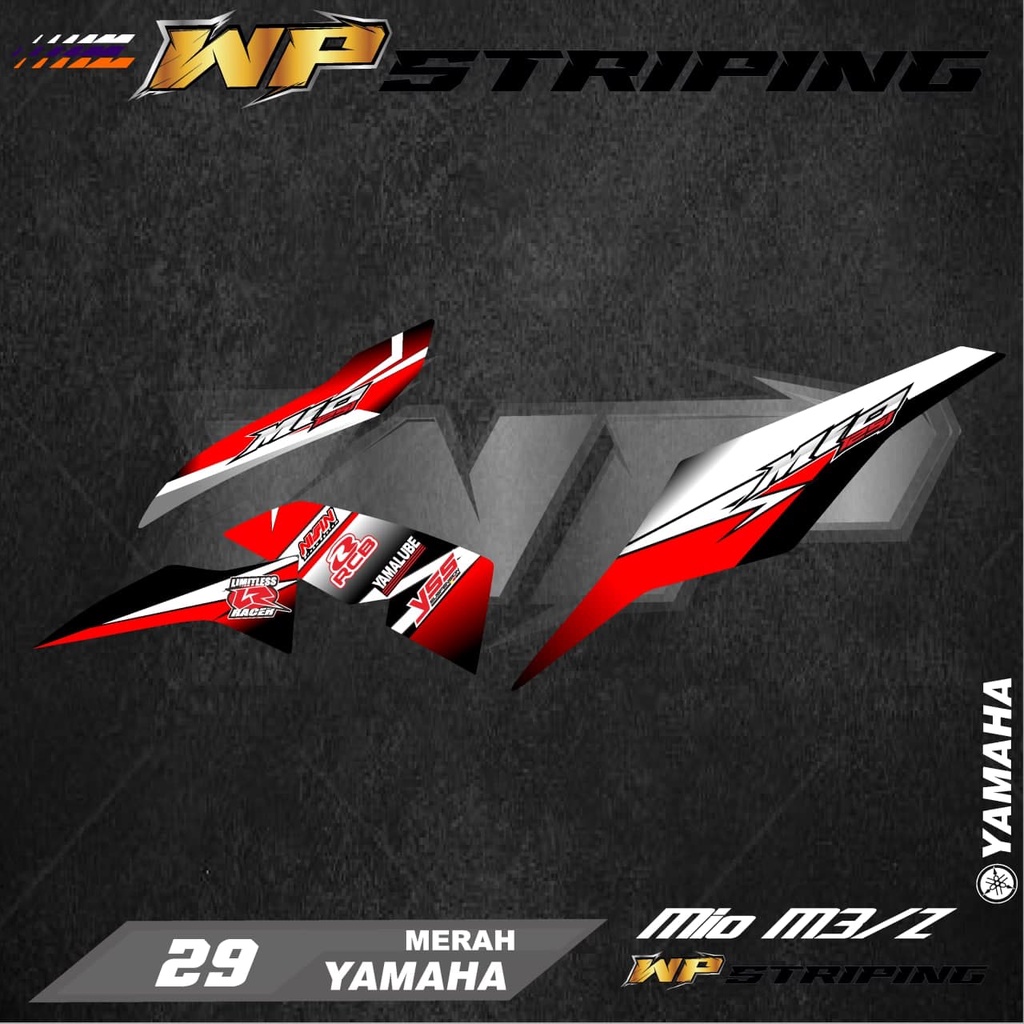 Stiker Striping MIO M3 / MIO Z / Sticker Variasi List Skotlet Motor Yamaha MIO M3 / MIO Z 29