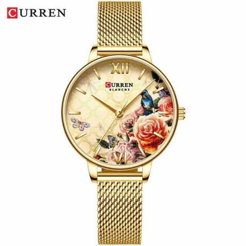 JAM TANGAN WANITA ORIGINAL CURREN 9060 STAINLESS WATERRESIST 30M PLUSBOX CURREN