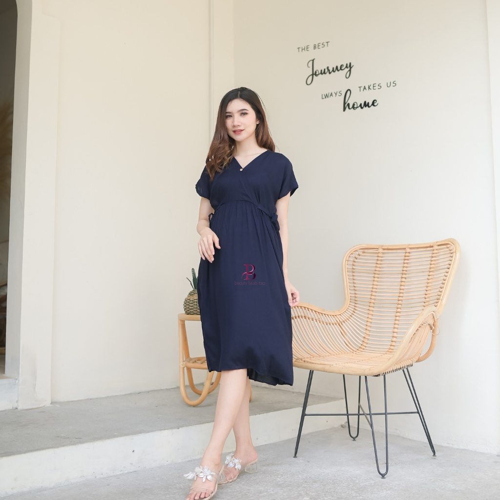 Lyodra Daster Kimono Pendek Polos Remaja Busui Model Terbaru Dan Kekinian 2022 Tali Samping Rayon Premium Ukuran Allsize Beautyhijab