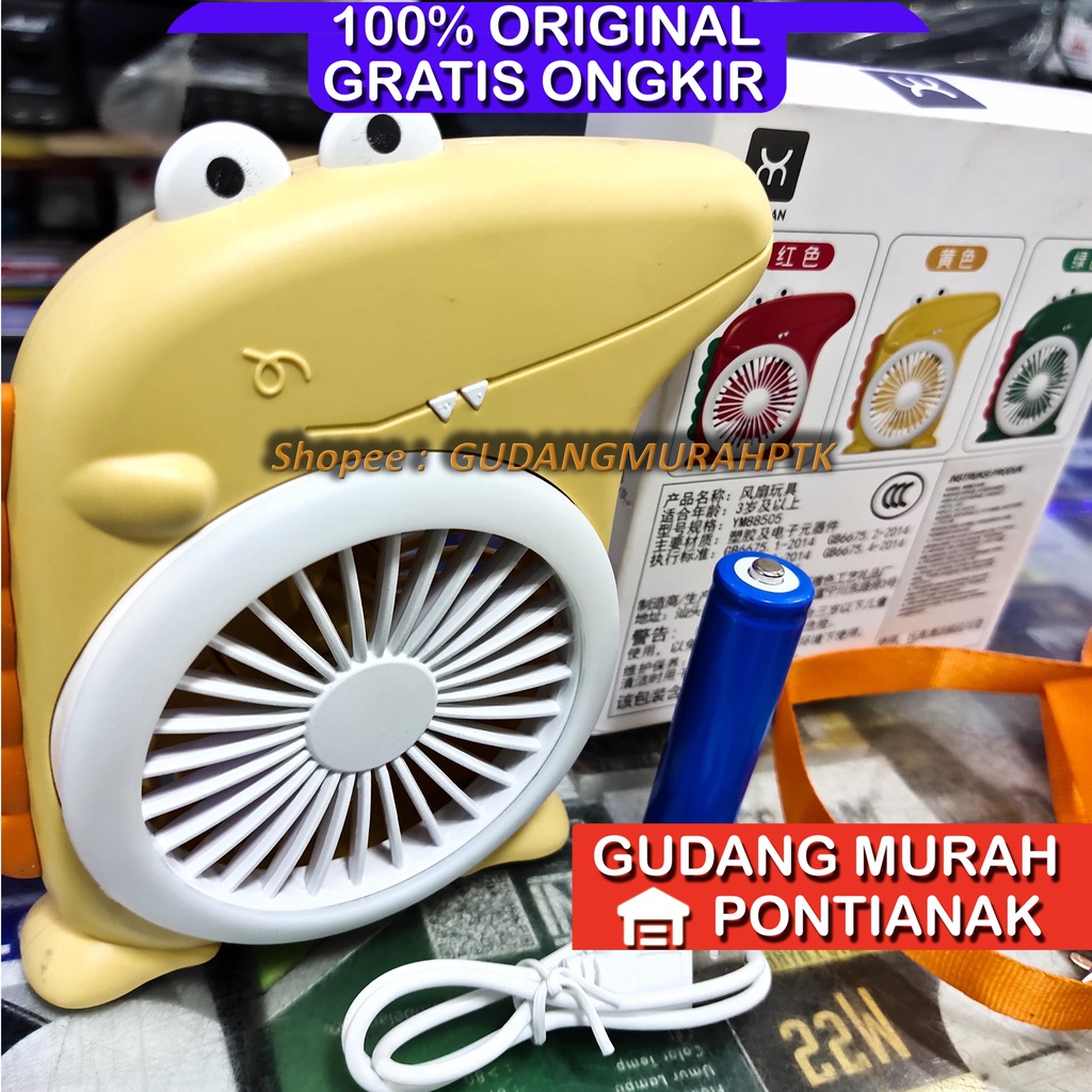 Kipas Angin Portable Charge Model Buaya Chaby Baby Croco pakai cas bisa bawa bawa jalan