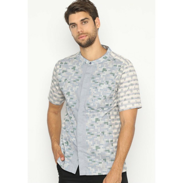 POLICE DENIM - BAJU KOKO PRIA ORIGINAL - E84AD Koko Short Sleeve Shirt