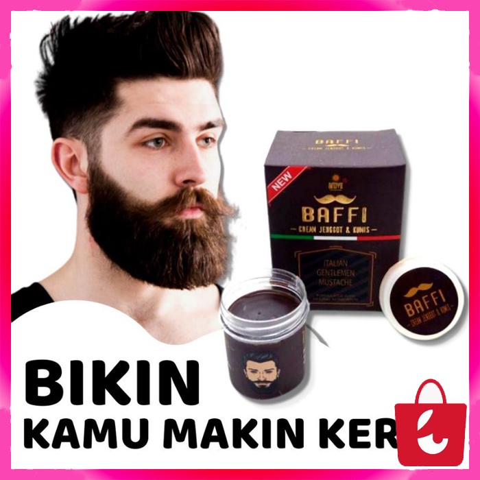 [BISA COD] Baffi Cream Original Obat Minyak Penumbuh Pelebat Dan Penebal Jambang Brewok Kumis Jenggot BPOM