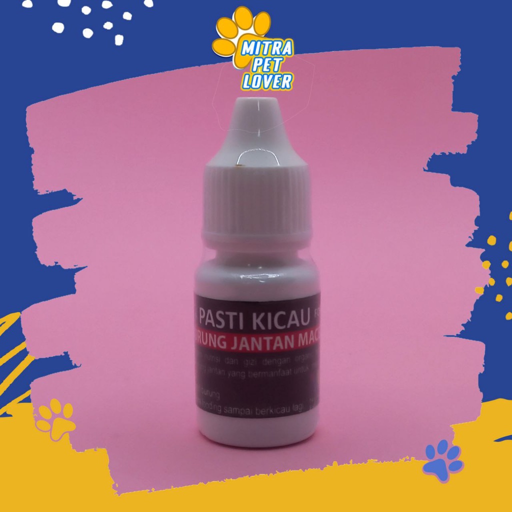 VITAMIN KICAU BURUNG - PASTI KICAU DROP 10 ML ORIGINAL - SUPLEMEN GIZI NUTRISI UNGGAS BURUNG BIRD BERKICAU NGOCEH AMPUH HERBAL AMAN - TESTOSTERON BOOSTER - MURAH ASLI - PET ANIMAL HEALTHCARE TAMASINDO &amp; MULTIVITAMIN HEWAN BINATANG PELIHARAAN MITRAPETLOVER