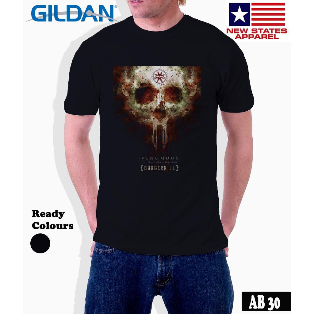 kaos musik burgerkill gildan softstyle