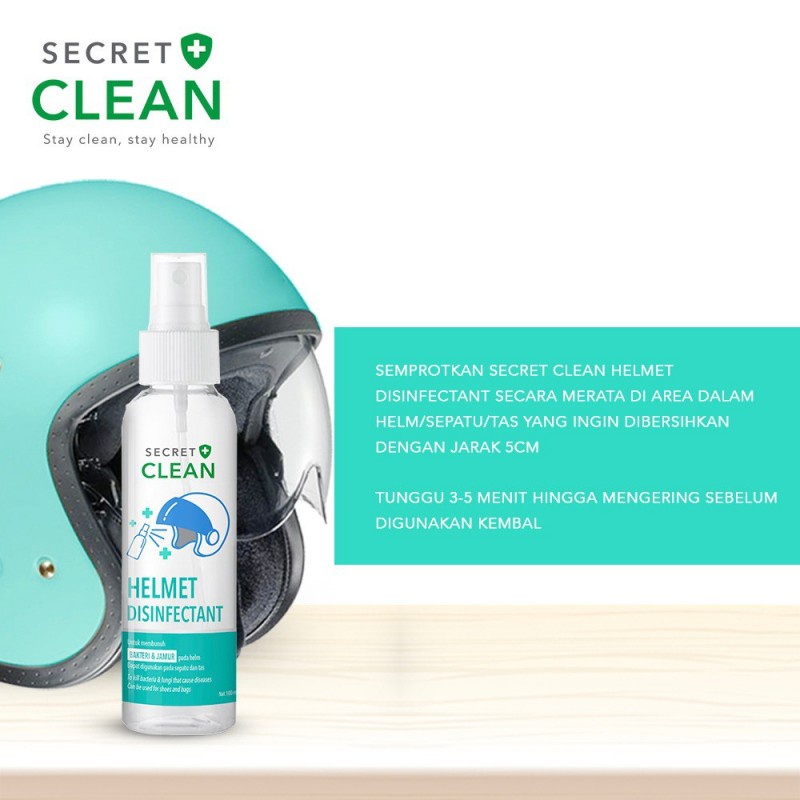 Secret Clean Helmet Disinfectant Spray Pembersih Helm - 100 ml