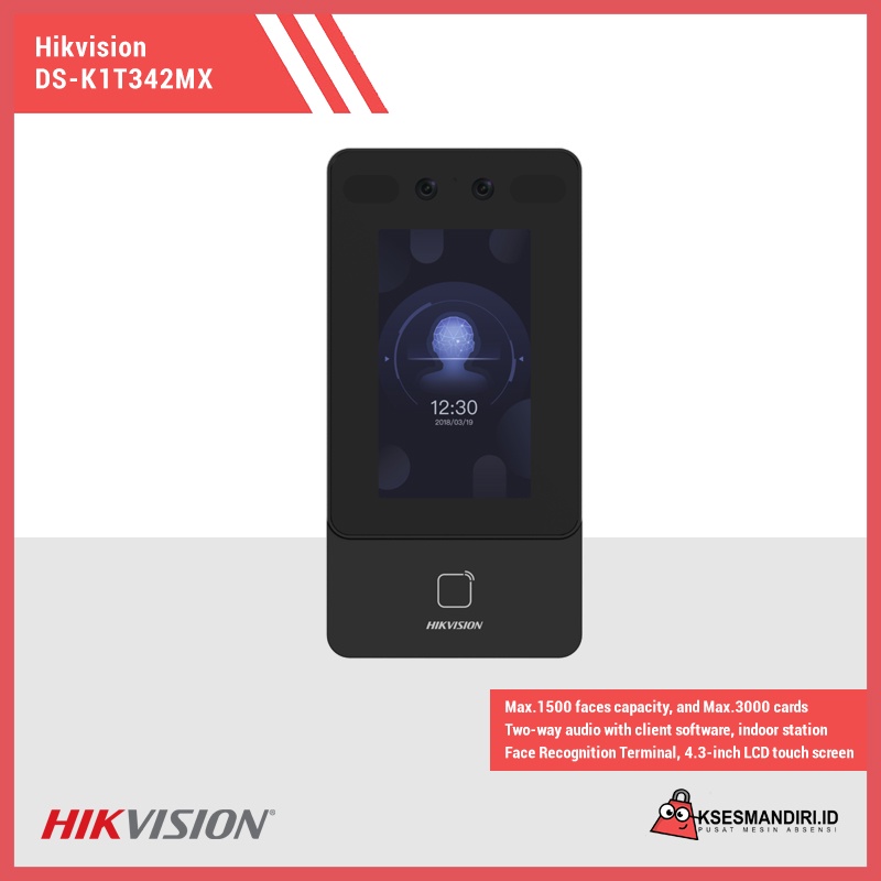 Mesin Absensi dan Access Control Hikvision DS-K1T342MX