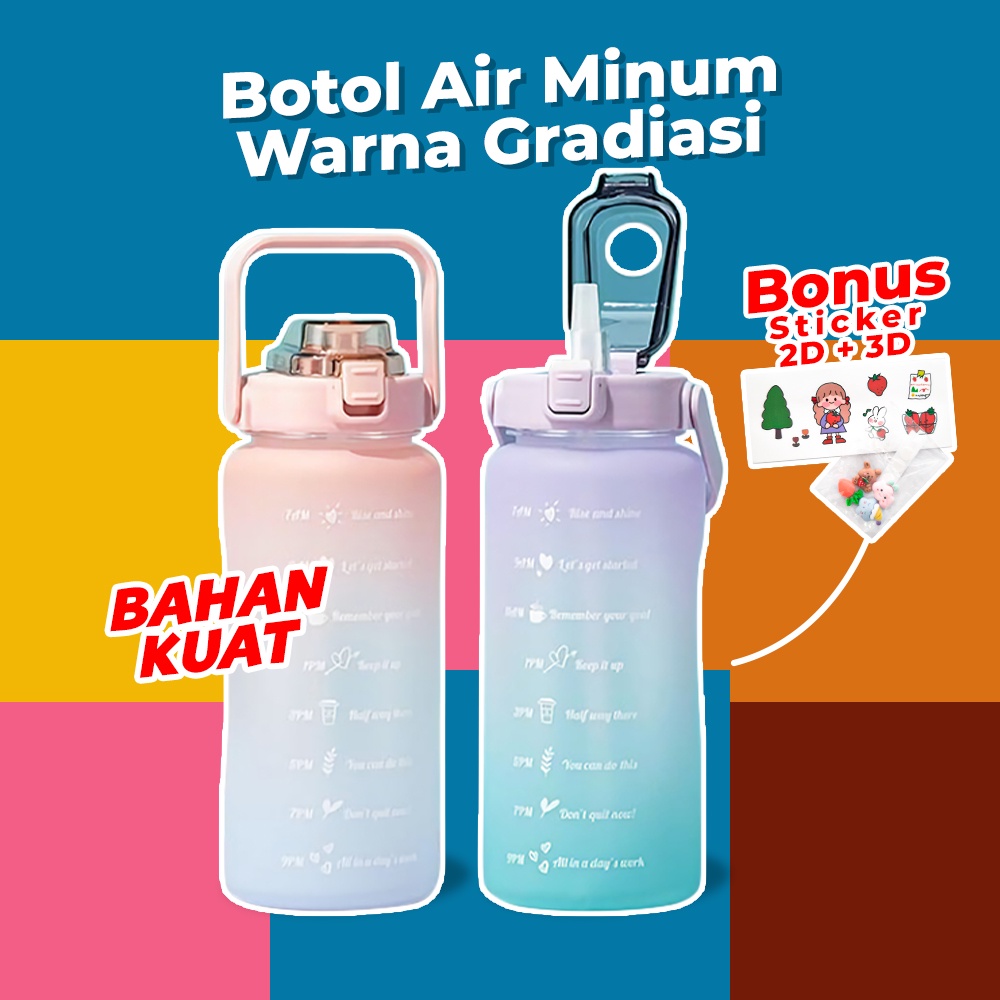 Botol Minum 2 Liter Warna Pastel