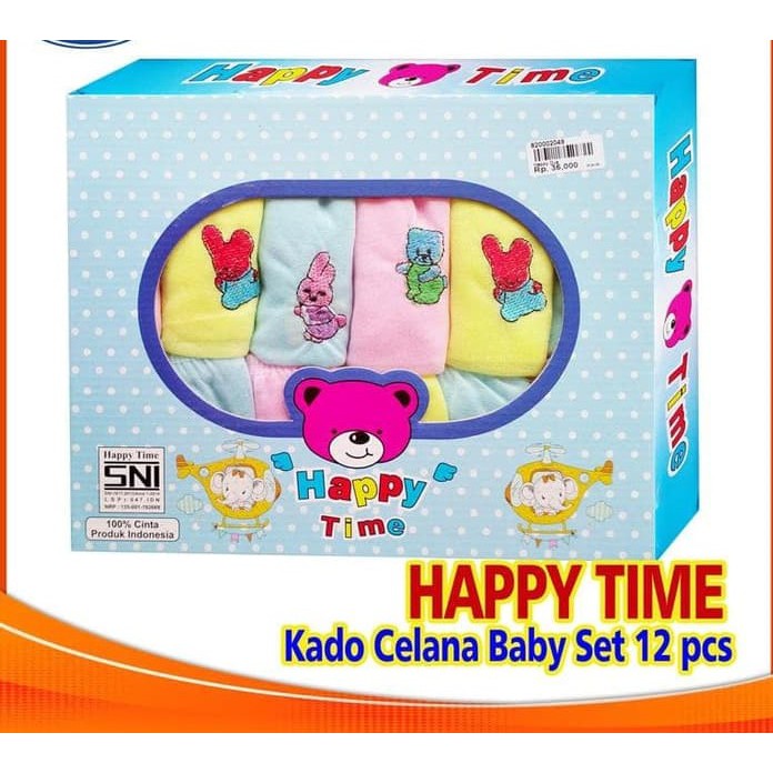 1 Dus isi 12 Pcs Celana Dalam Happy Time - Celana POP Bayi Baru lahir