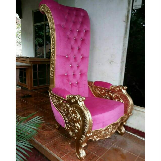 Kursi sofa bellagio raja, kursi syahrini cat gold