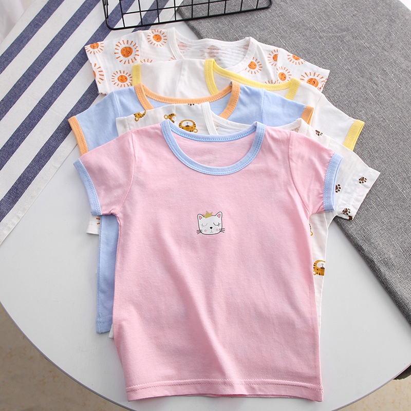 [PRINCESS KESLI] 0-6tahun Kaos Anak Perempuan Lengan Pendek Katun Kaos Bayi Perempuan Kartun Korea T-shirt anak cewek Baju anak perempuan katun kualitas premium import