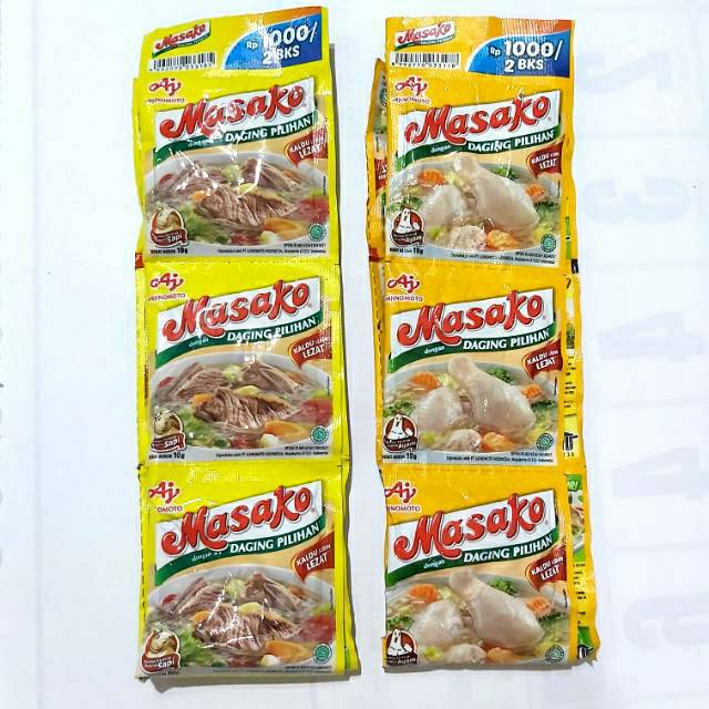 

MASAKO AYAM DAN MASAKO SAPI 10 GR X 12 SACHET