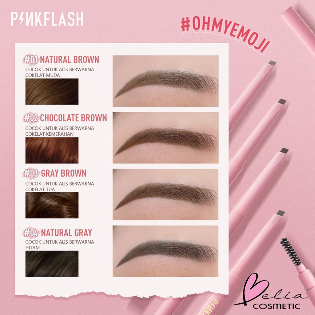 ❤ BELIA ❤ PINKFLASH Waterproof Auto Eyebrow Pencil | Pensil Alis | Eye Brow | Automatic | Pinkflash PF-E09