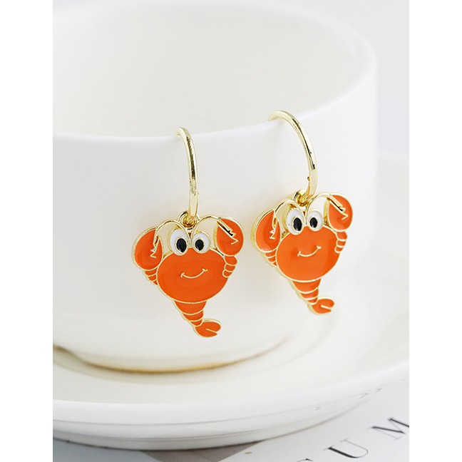 LRC Anting Tusuk Fashion Alloy Dripping Lobster Earrings K33601