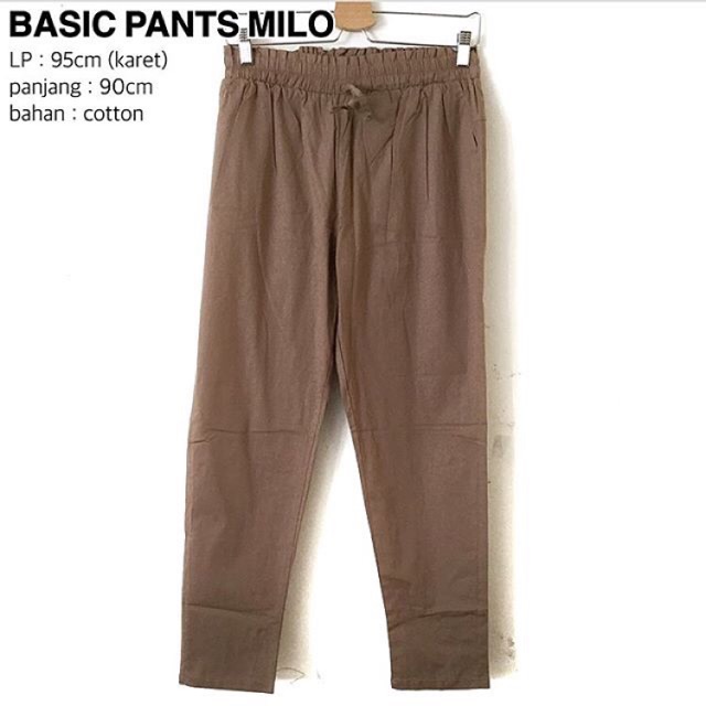 PANTS WANITA CASUAL CHINO BAHAN CELANA FASHION GROSIR MUSLIM LAVVELA @LAVVELA ( BASIC BAGGY PANTS )