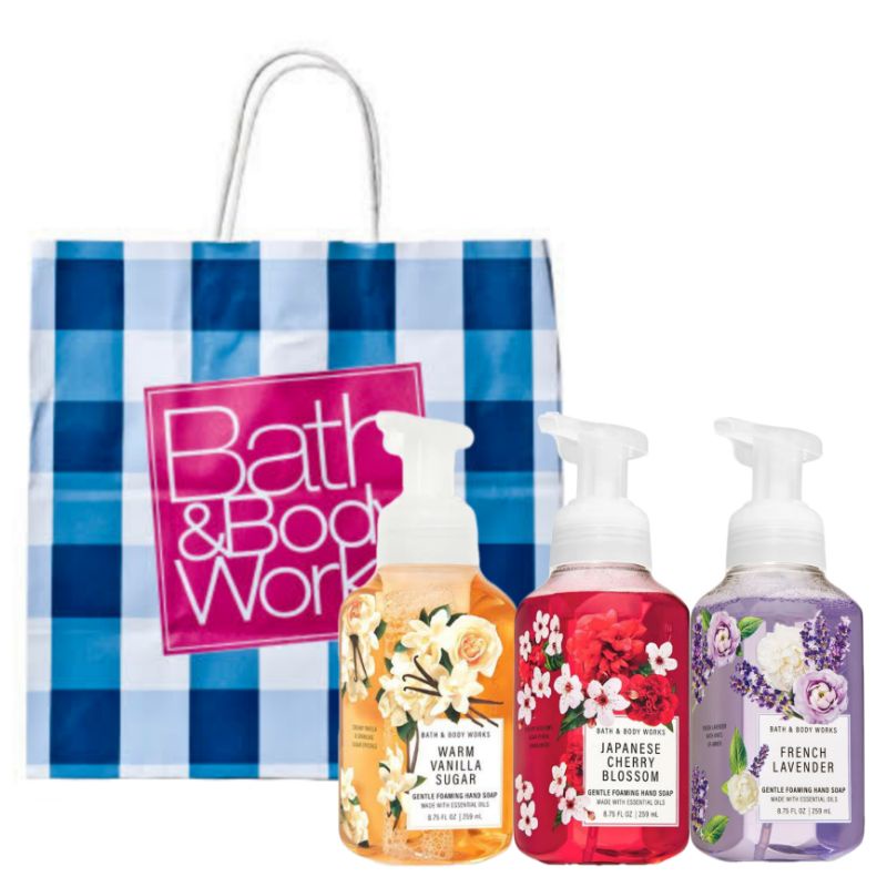 BBW FRENCH LAVENDER RASPBERRY TANGERINE JAPANESE CHERRY BLOSSOM WARM VANILLA SUGAR GIFT SET PAKET BATH &amp; BODY WORKS