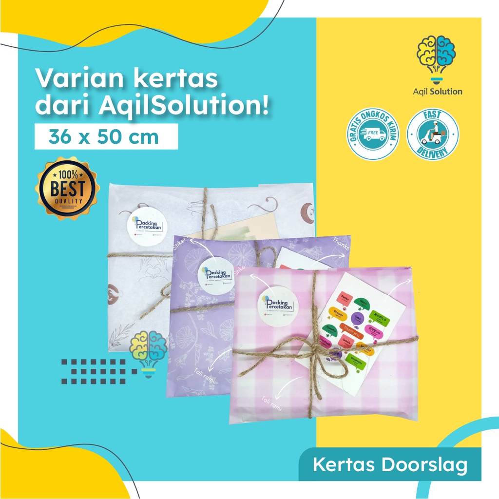 Wrapping Paper Motif /Kertas Roti/ Kertas Tisu/ Dorslag/ Hampers size 34x44cm-36x50cm