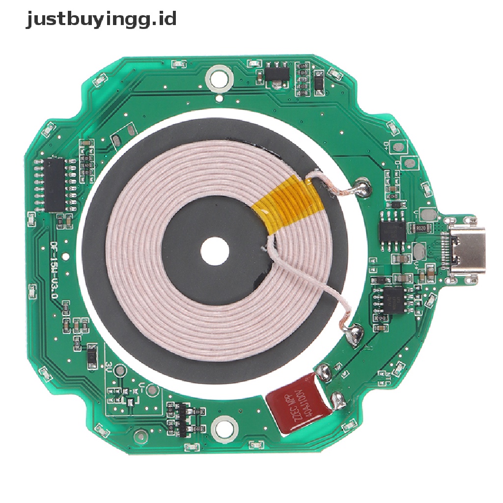 (Justbuyingg.Id) Modul Papan Sirkuit Pcba Transmitter Charger Wireless Qi 15w + Coil