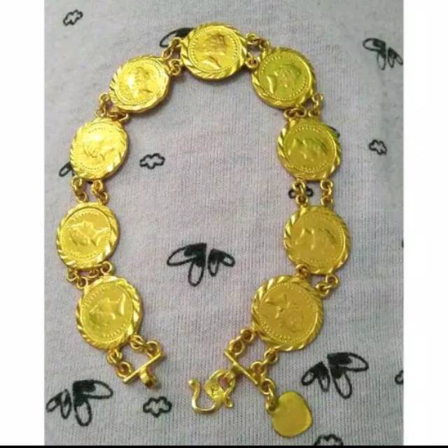 Xuping/gelang wanita koin 24k