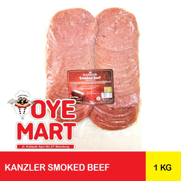 KANZLER SMOKED BEEF 1KG ISI 50 DAGING SAPI ASAP HARGA PROMO MURAH