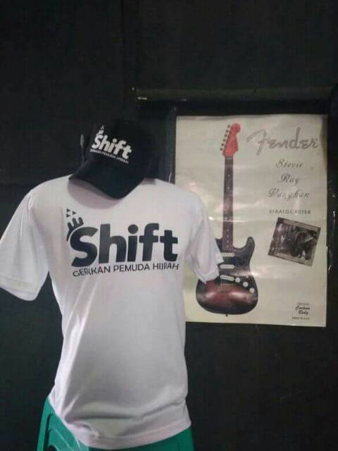 Polyflek combed 30s Paket Kaos dakwah SHIFT gerakan pemuda hijrah tangan pendek