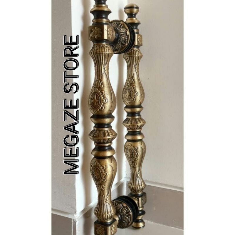 Handel Pintu Rumah Tarikan Pintu Baut Tembus Panjang 52 Cm Handel Pintu Kuningan Bintang Kotak