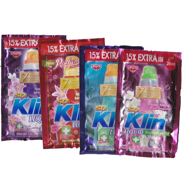 Sabun Cuci So Klin Liquid Deterjen Cair Renceng Refill Sachet 12 Buah swalayan murah jakarta