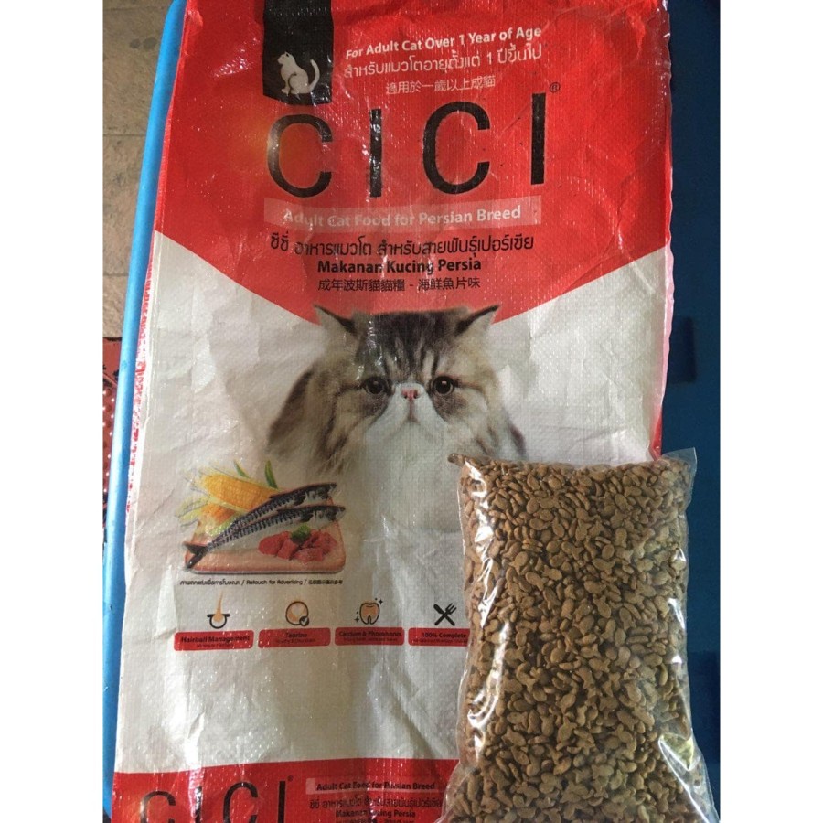 Cici Cat Adult Persian 1kg  Repack - Makanan Kucing Kering Dewasa