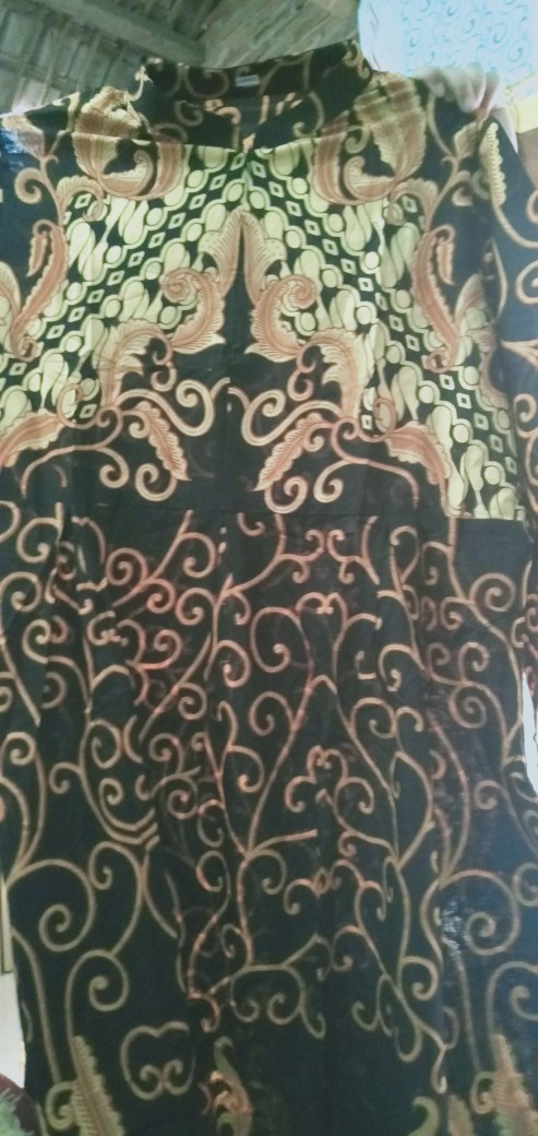 Batik Couple Gamis Maura Couple - Sania Ruffle Batik Couple Ori Ndoro Jowi Dnt Garansi Termurah
